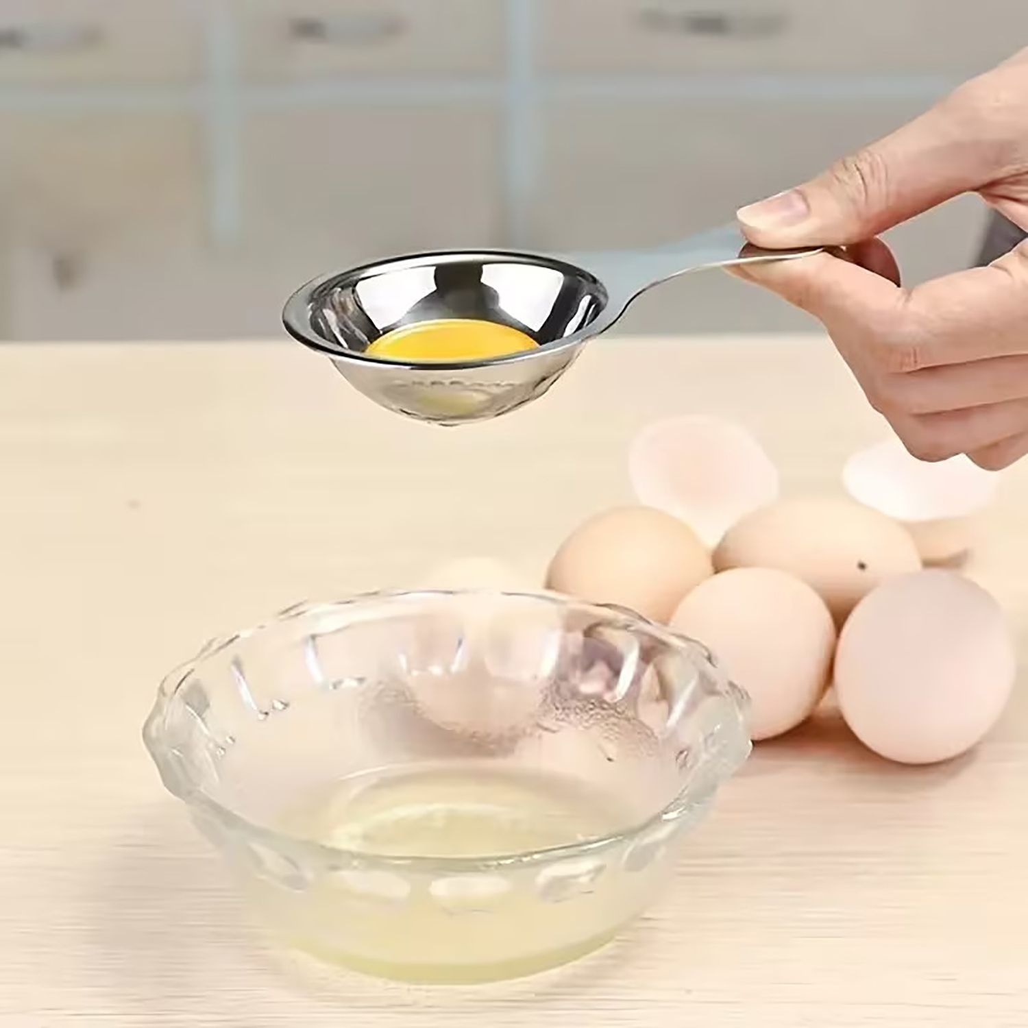 Egg Separator Tool - Separador de Huevos de Acero Inoxidable,