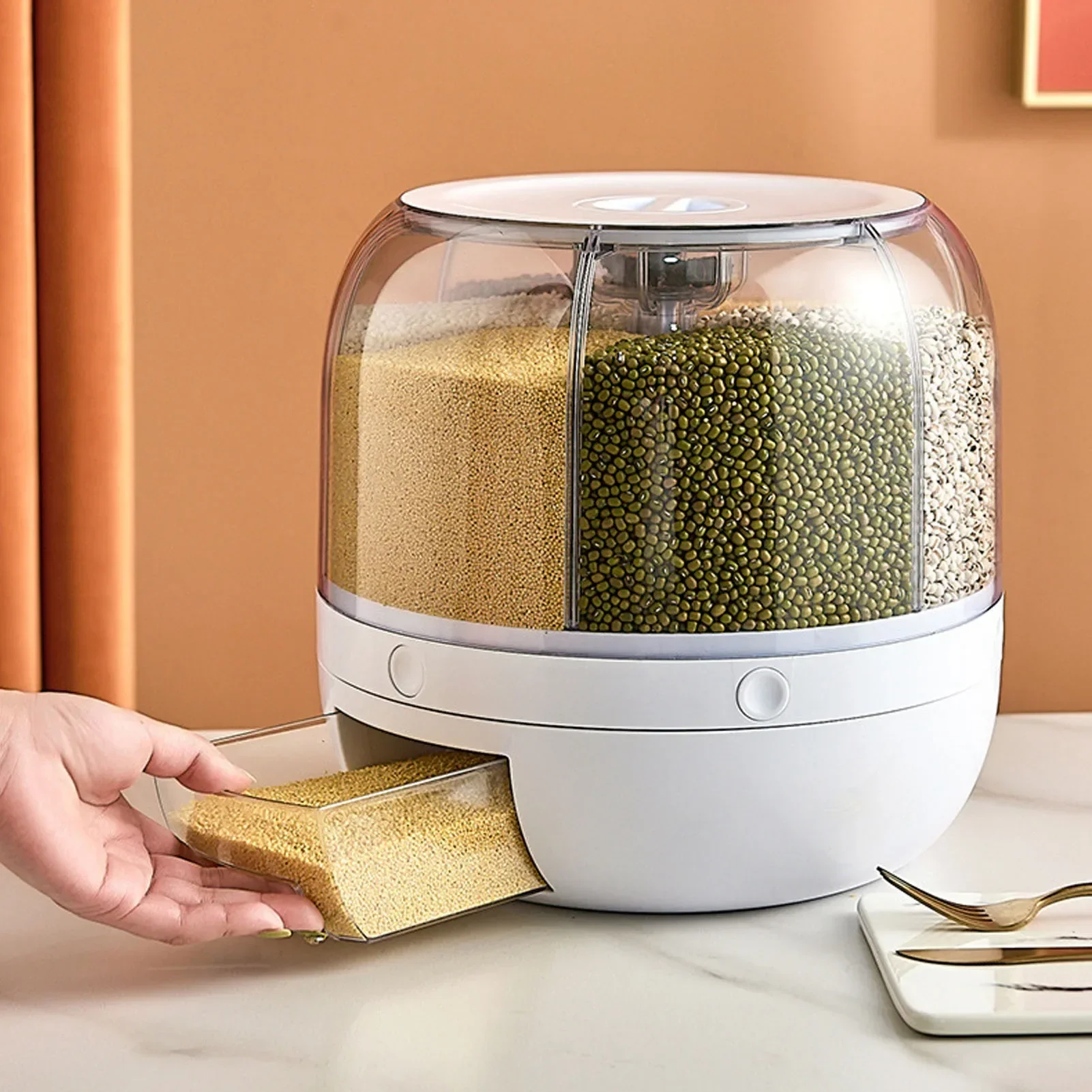 6 compartimentos 360 °   Conte - Kitchen Gadgets Organizer reseña y precio