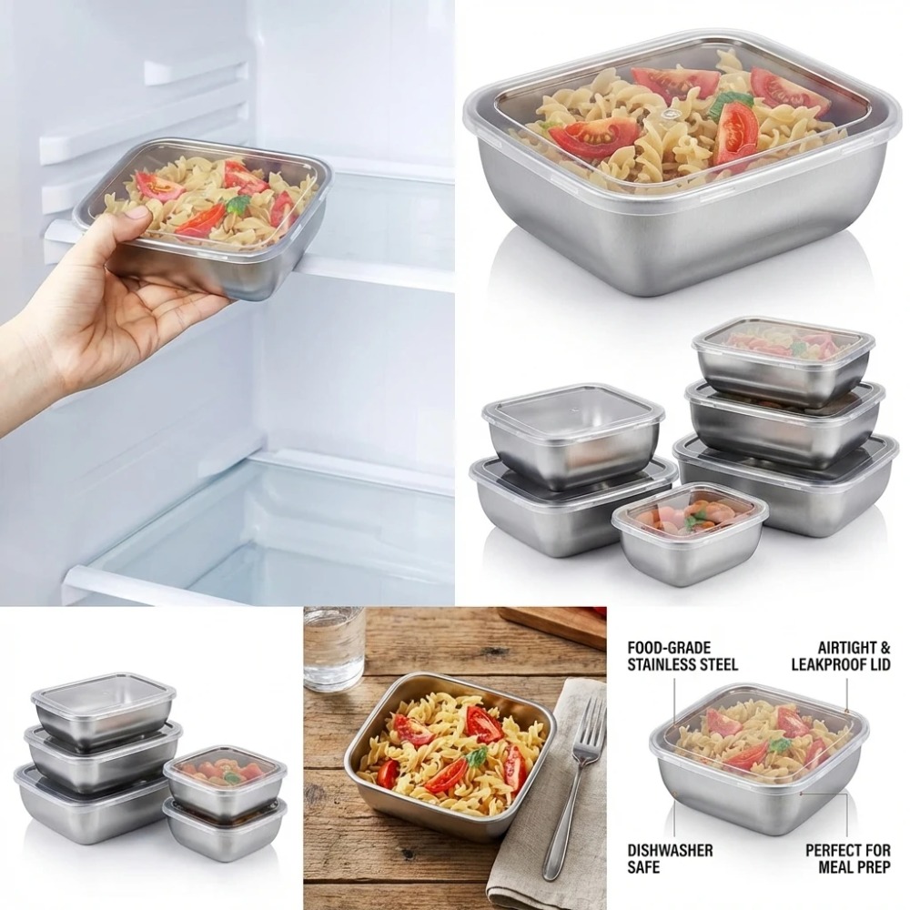 Juego de 6 Recipientes Herméti - Kitchen Gadgets Organizer reseña y precio