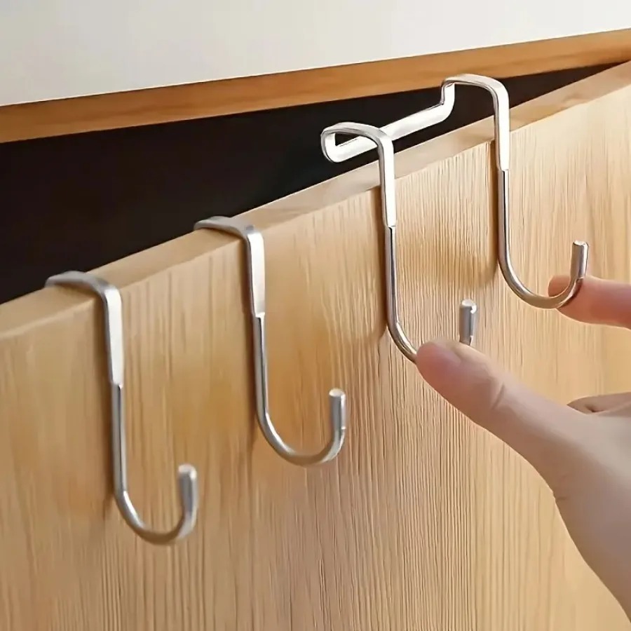 1/5 piezas de gancho doble en  - Kitchen Gadgets Organizer reseña y precio