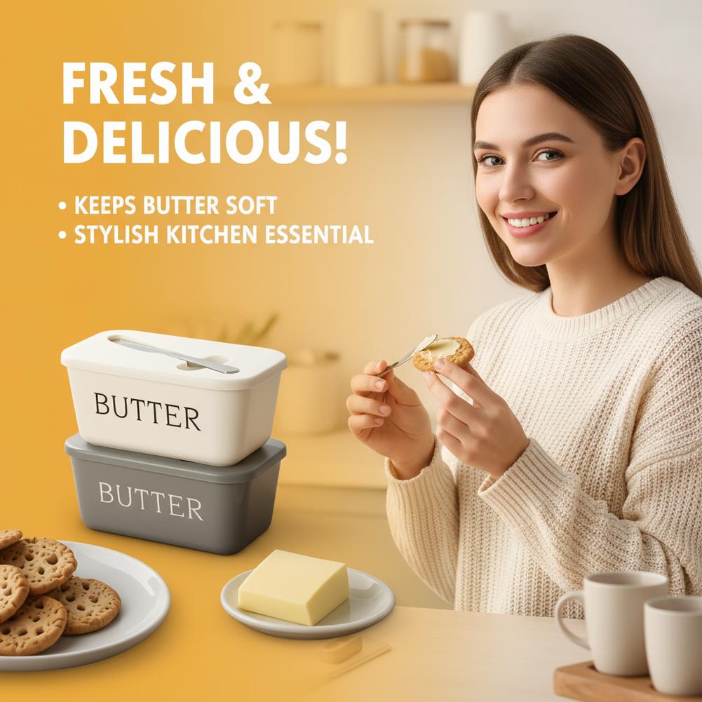 Mantequillera de PP con Tapa y - Kitchen Gadgets Organizer reseña y precio