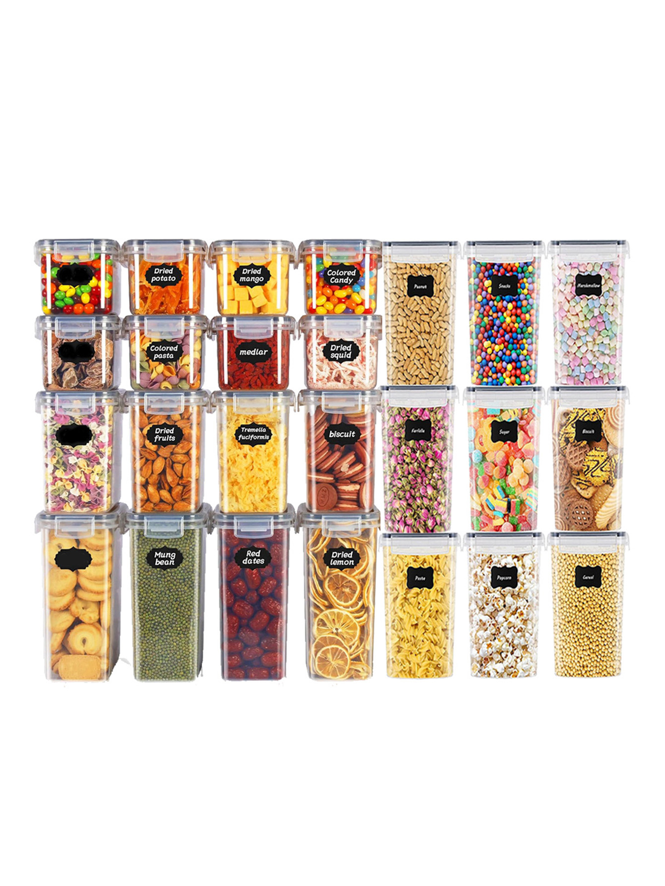 48 recipientes herméticos para - Kitchen Gadgets Organizer reseña y precio